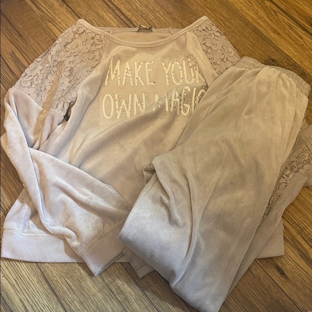 George Kids Beige Set with Lace Sleeves (Bin GB)